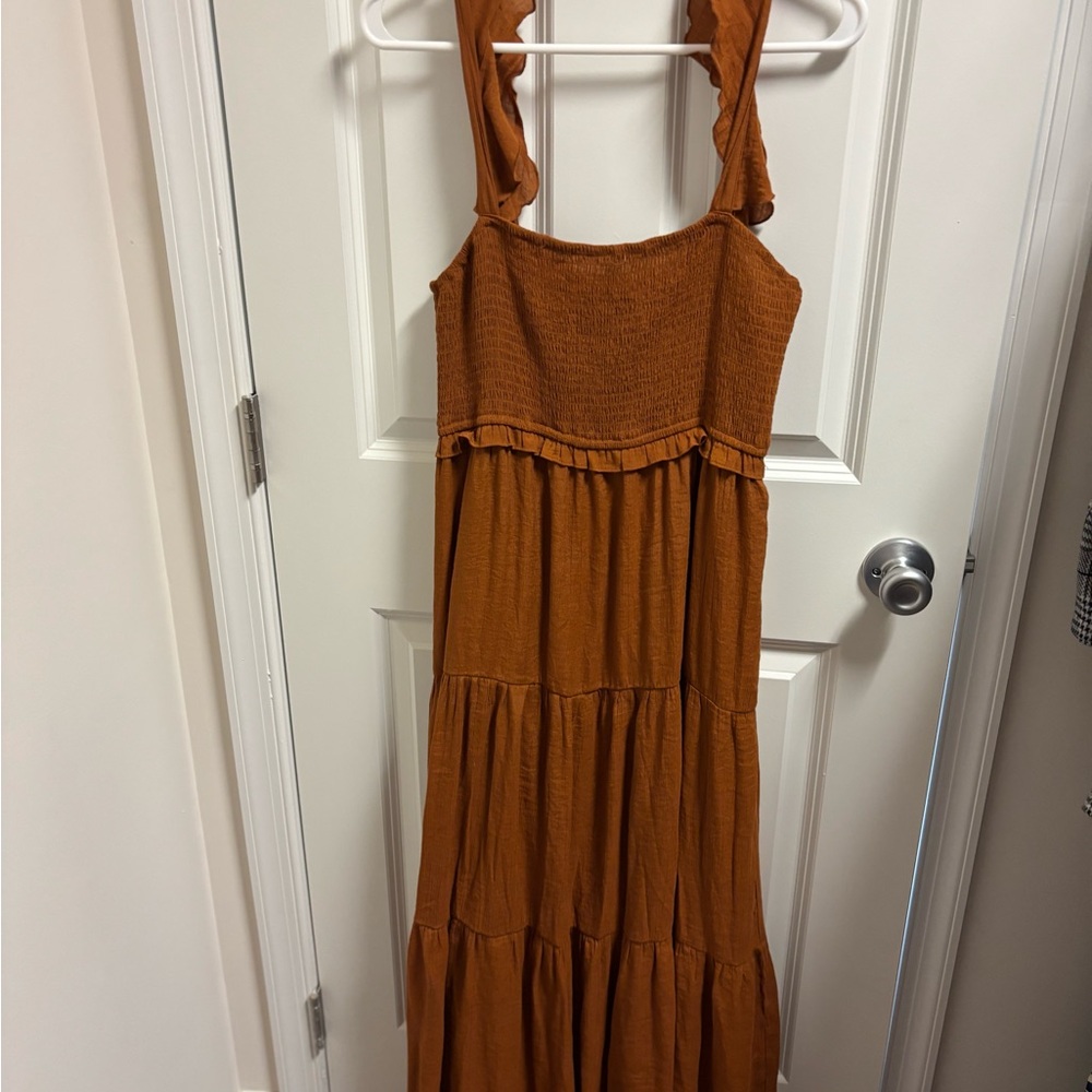 Source Unknown Terracotta Sleeveless Maxi Dress